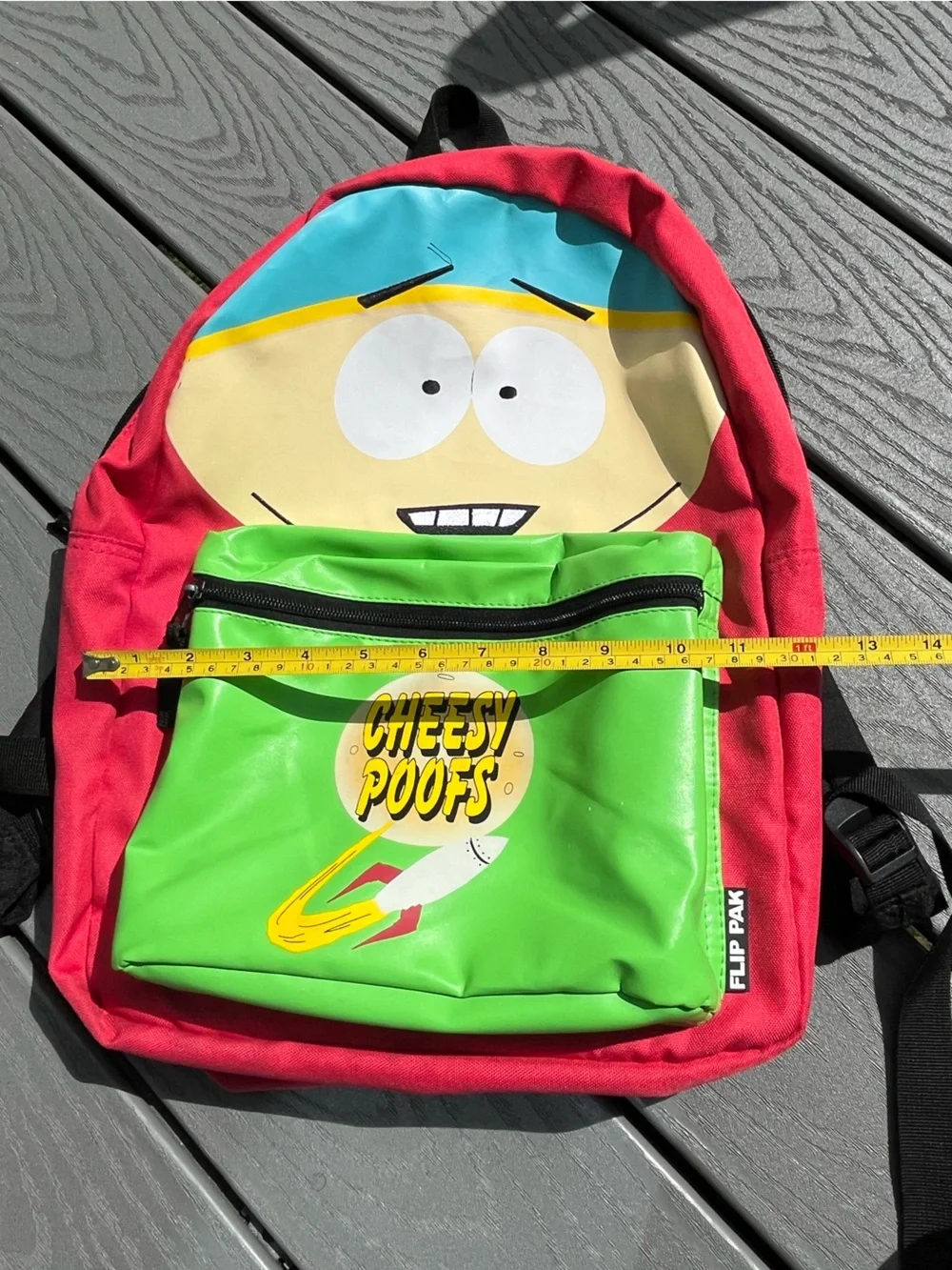 South Park Eric Cartman Cheesy Poofs Reversible Flip Pak Backpack Character Bag